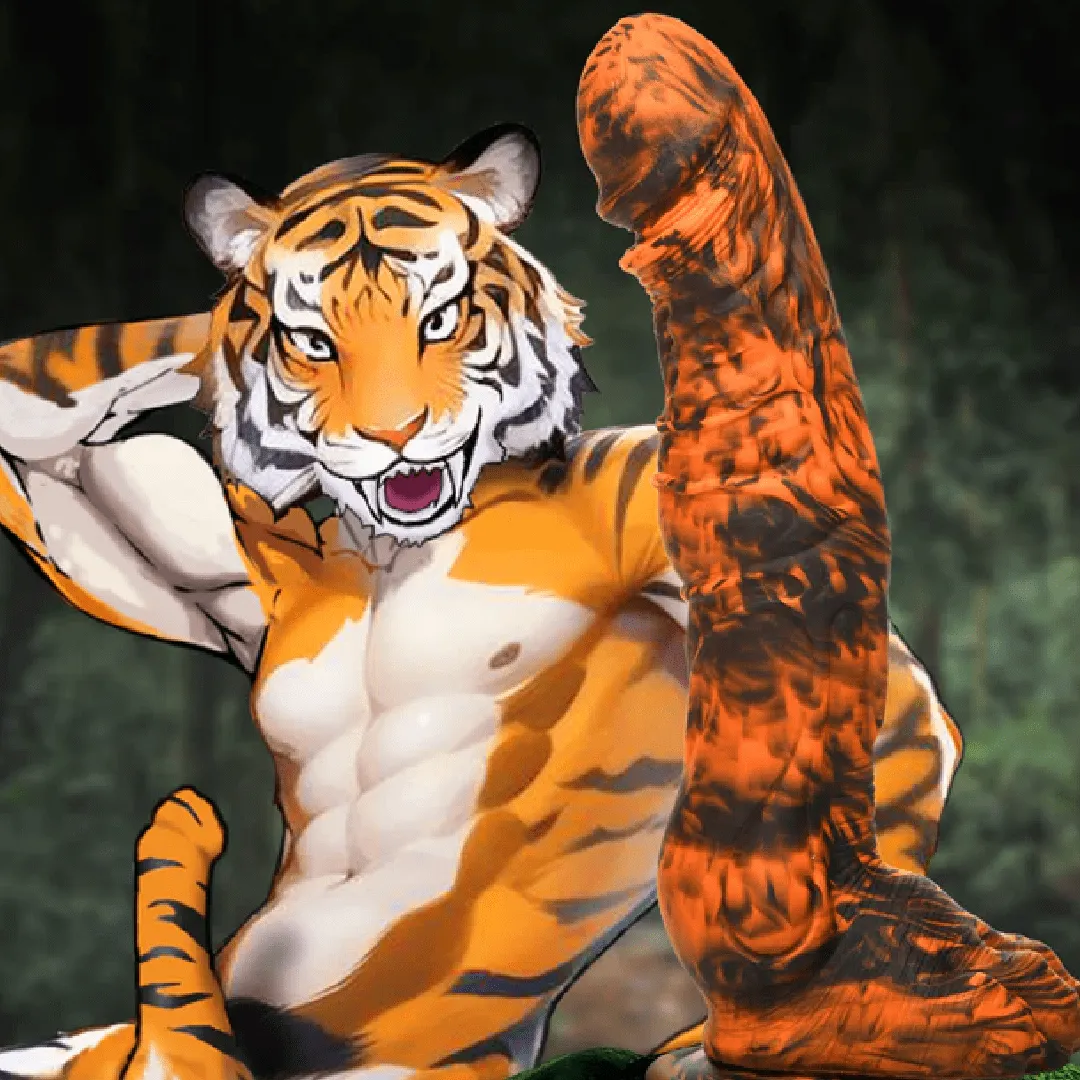 Sabertooth 11 inch Tiger Fantasy Dildo with Suction Cup