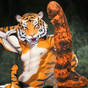 Sabertooth 11 inch Tiger Fantasy Dildo with Suction Cup