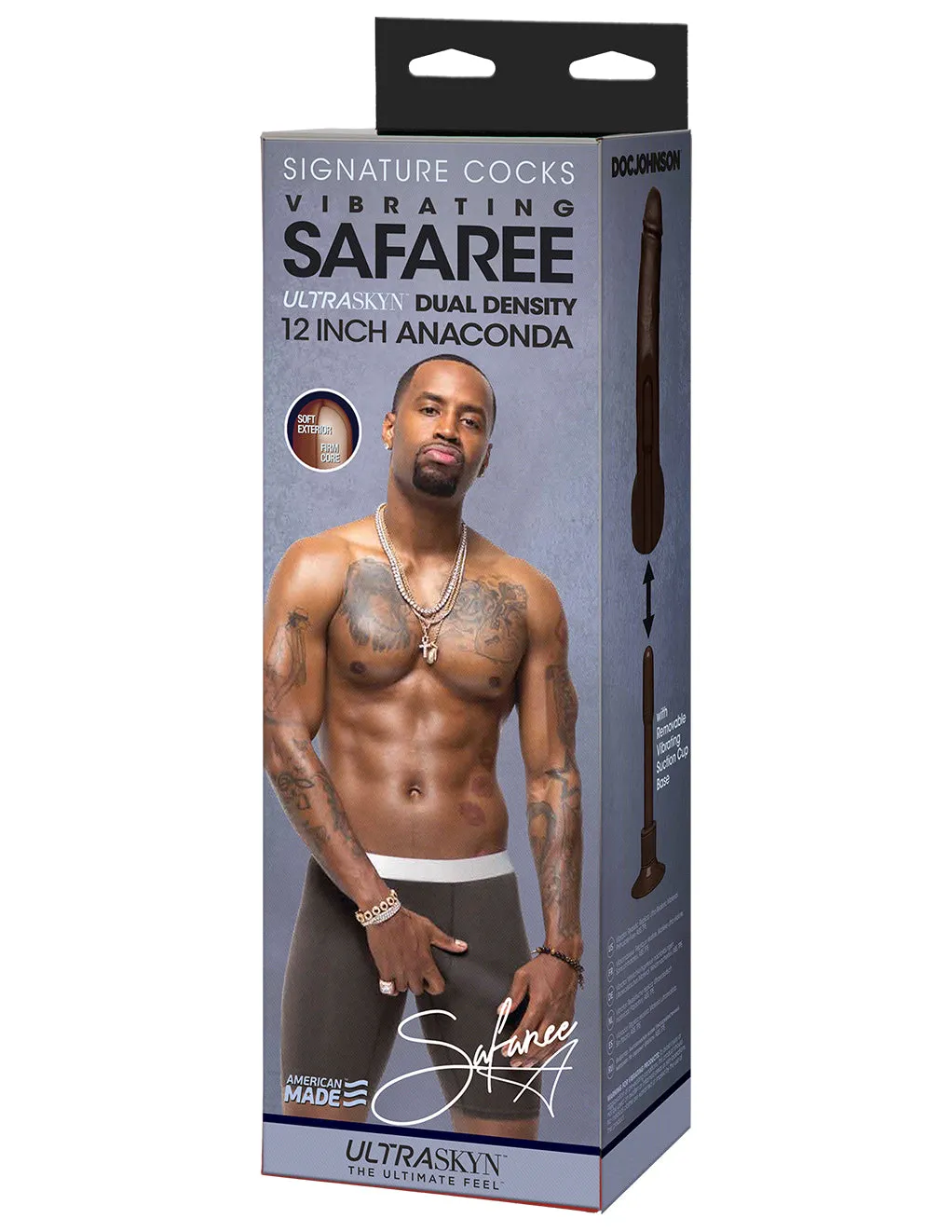 Safaree Vibrating 12 inch UltraSkyn Anaconda