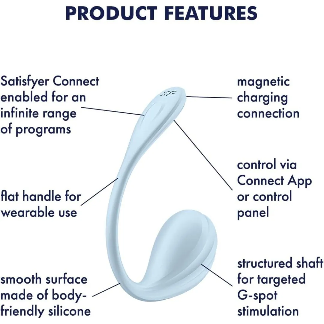 Satisfyer Smooth Petal Wearable Vibrator - Light Blue