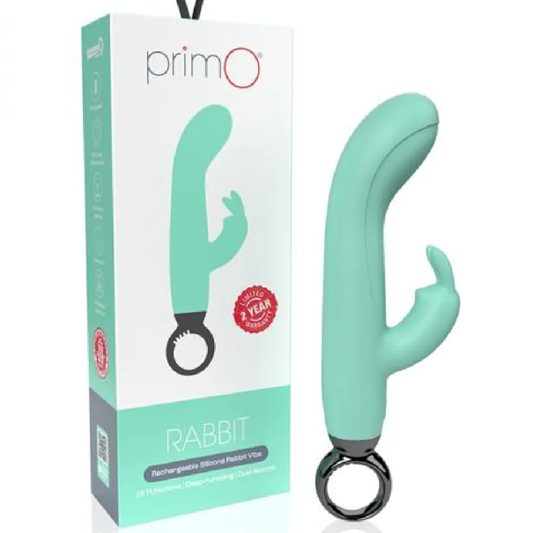 Screaming O Primo Rabbit Vibrator with Finger Loop - Green