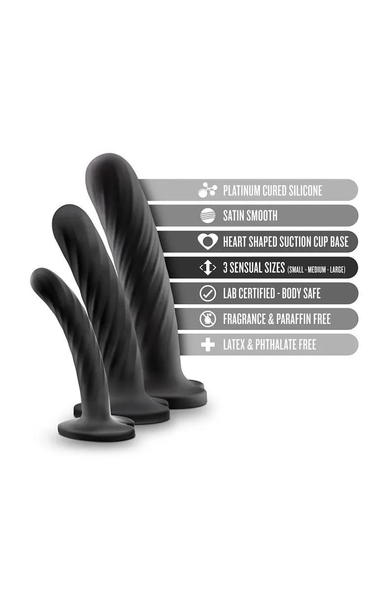 Set of 3 Temptasia Twist Silicone Dildos