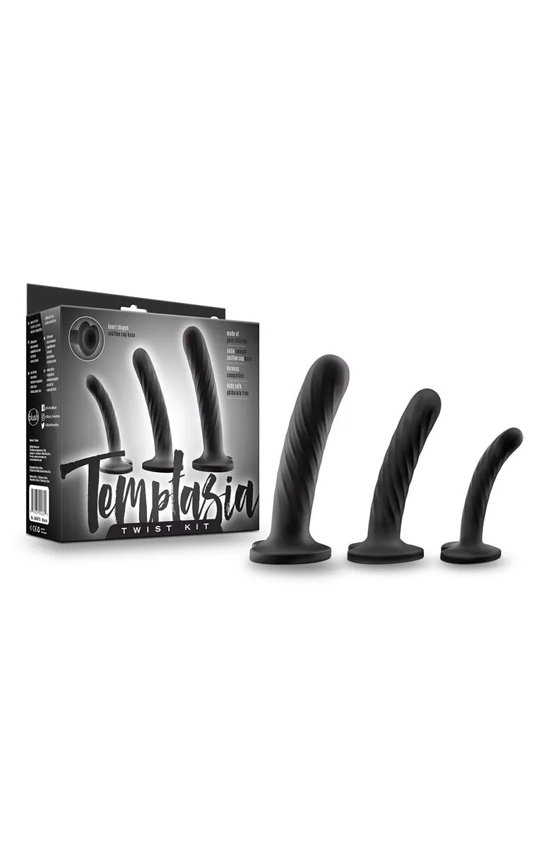 Set of 3 Temptasia Twist Silicone Dildos
