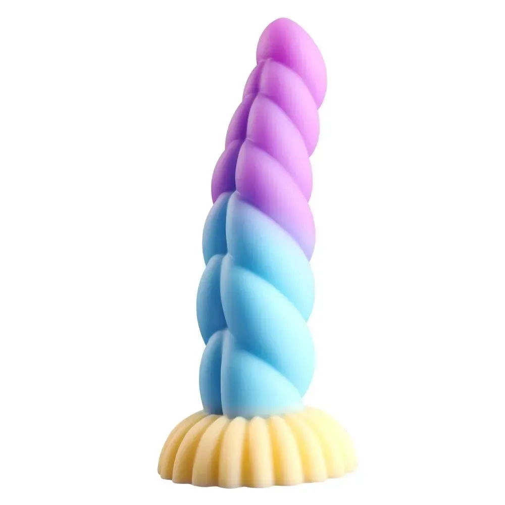 Silicone Fantasy Dildos Butt Plug - Colorful Dragon Monster Dildo G Spot Anal Sex Toy