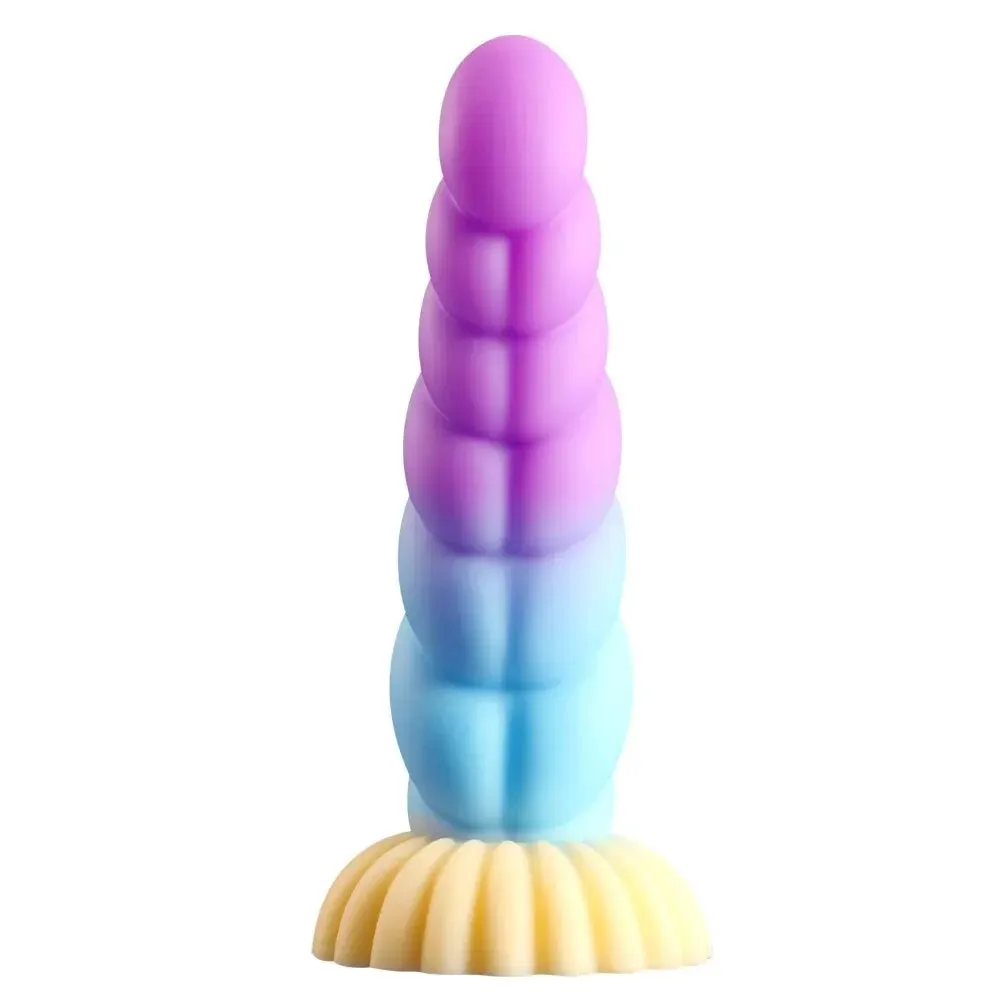 Silicone Fantasy Dildos Butt Plug - Colorful Dragon Monster Dildo G Spot Anal Sex Toy