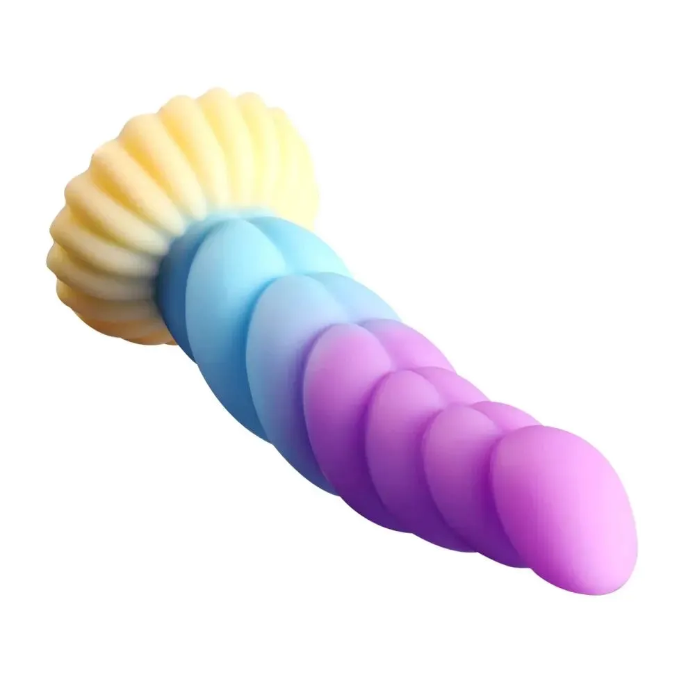 Silicone Fantasy Dildos Butt Plug - Colorful Dragon Monster Dildo G Spot Anal Sex Toy