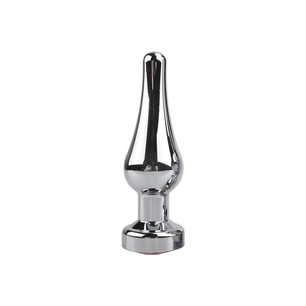 Silver Stainless Steel Metal Anal Plug