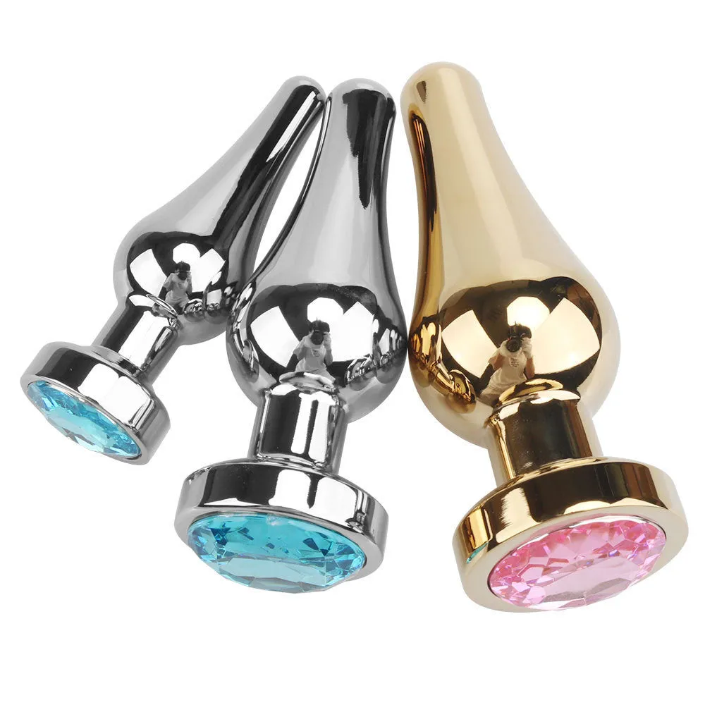 Silver Stainless Steel Metal Anal Plug