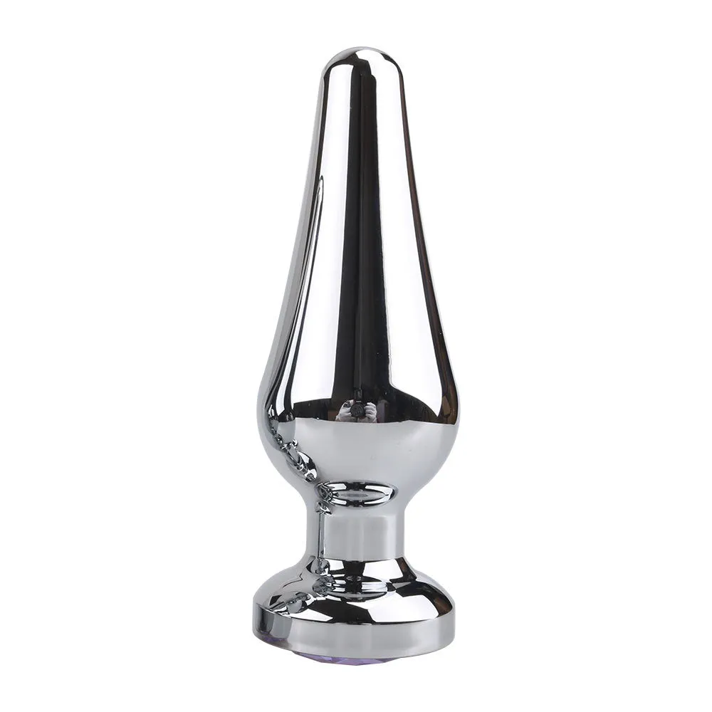 Silver Stainless Steel Metal Anal Plug