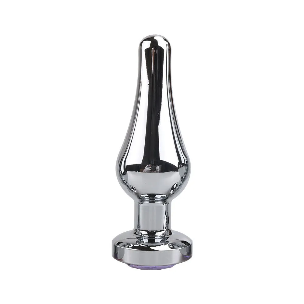 Silver Stainless Steel Metal Anal Plug