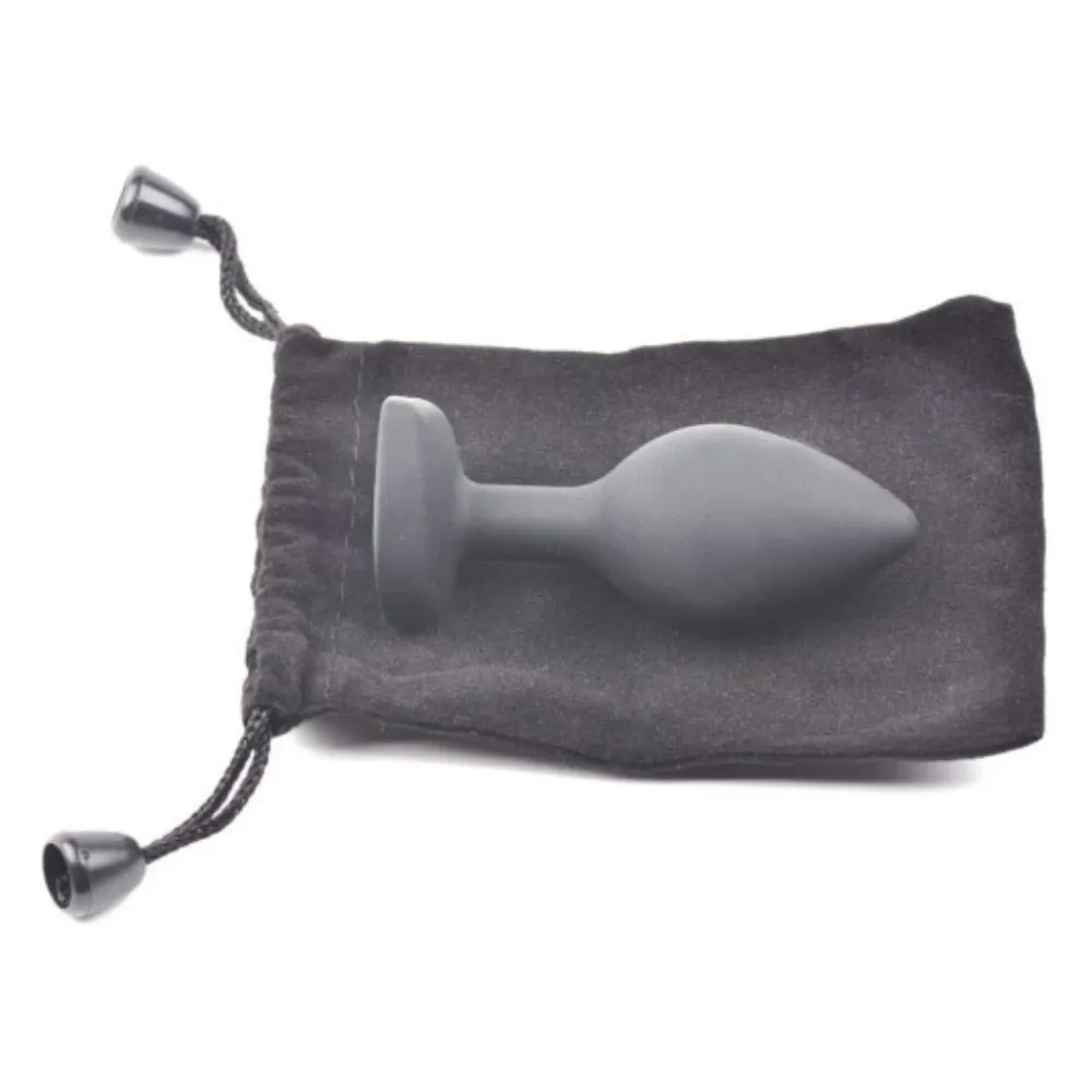 Small Silicone Anal Plug with Heart Shape Diamond