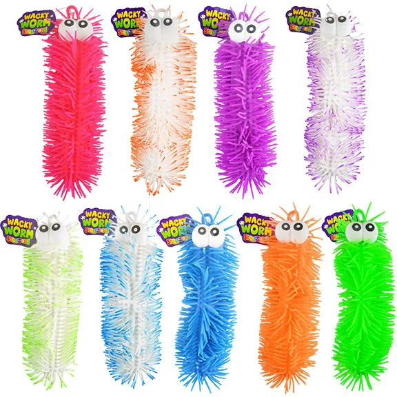 Squish and Squeeze Large Worm Toy - 12 Pieces Per Retail Ready Display 26817