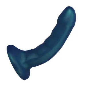Tantus Curve Soft Silicone Dildo. Teal