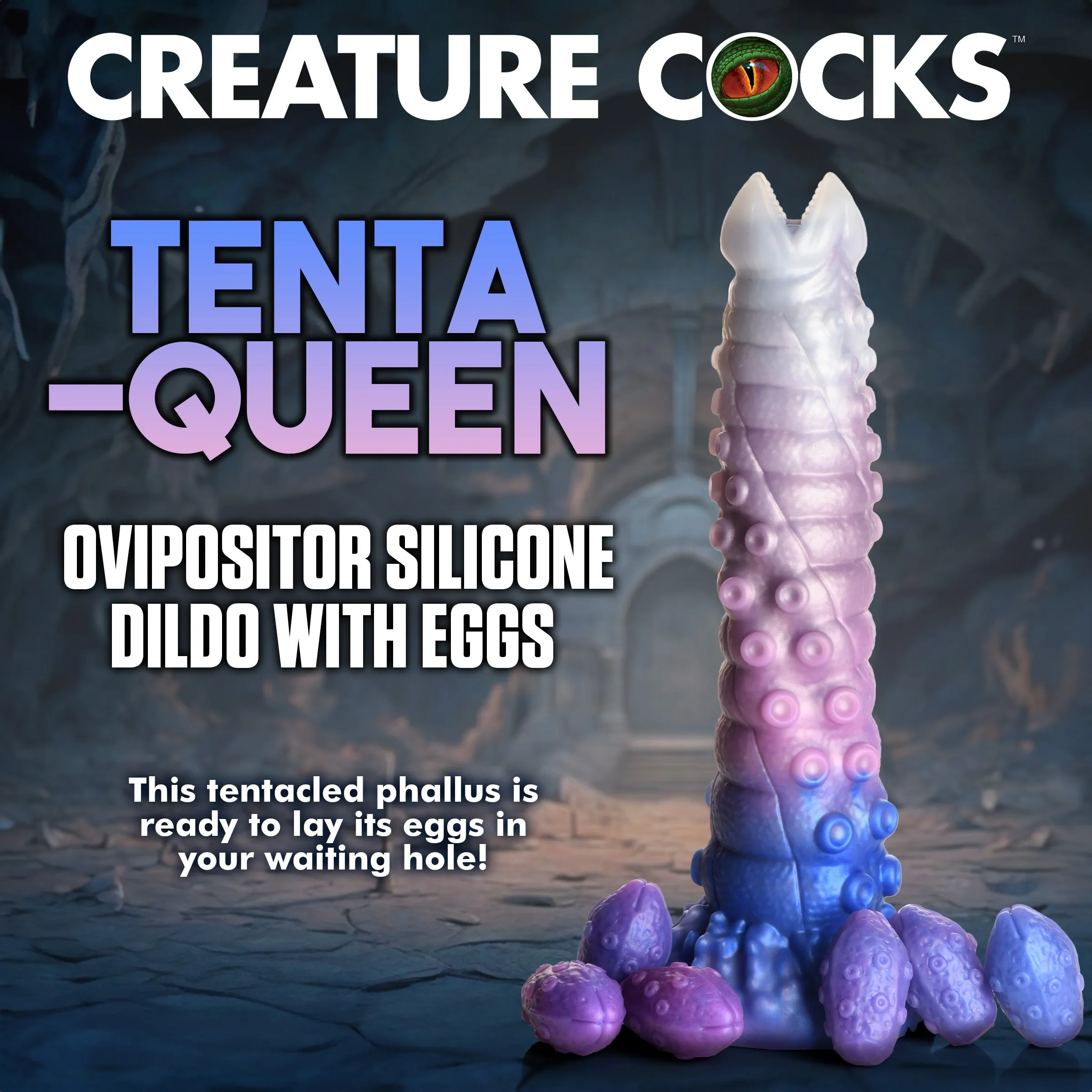 Tenta-queen Ovipositor Dildo w/ Eggs