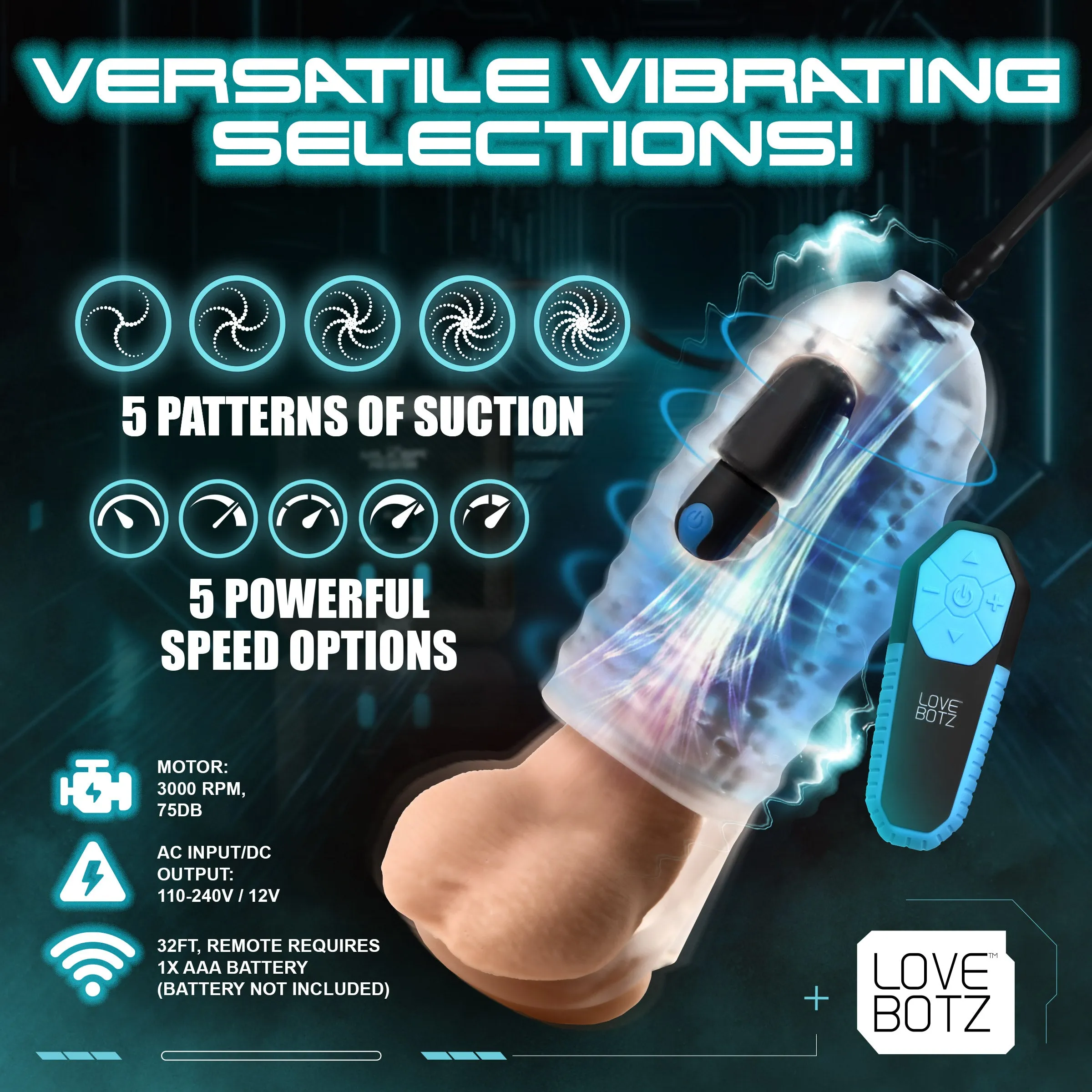 The Milker Stamina With Automatic Stroking. Suction And Vibration