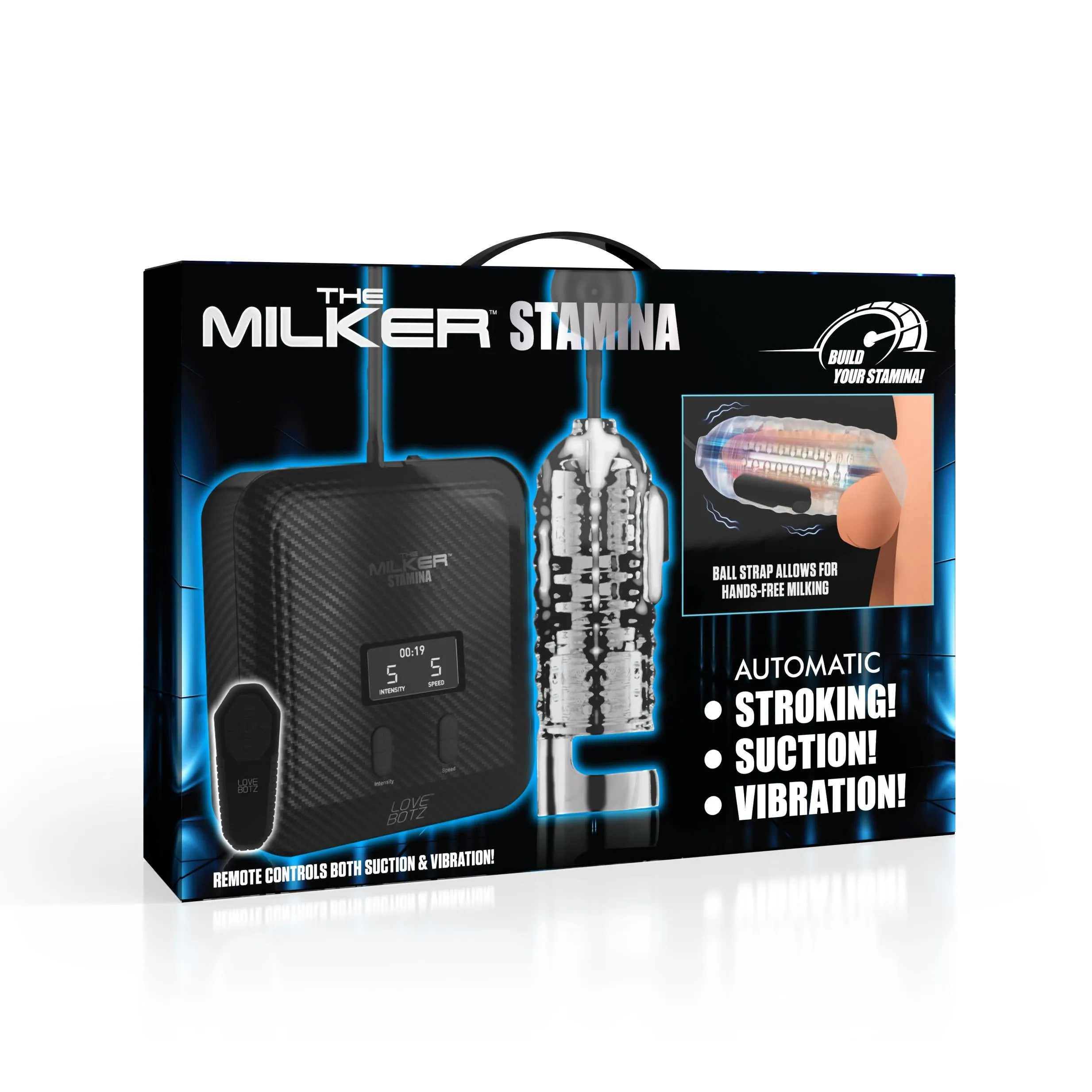 The Milker Stamina With Automatic Stroking. Suction And Vibration