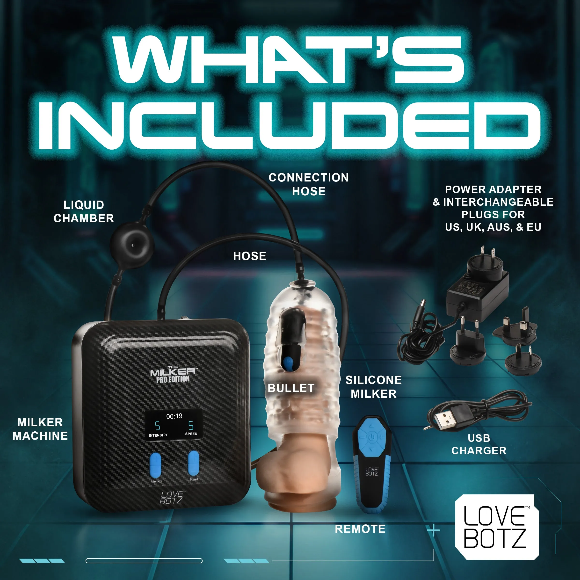 The Milker Stamina With Automatic Stroking. Suction And Vibration