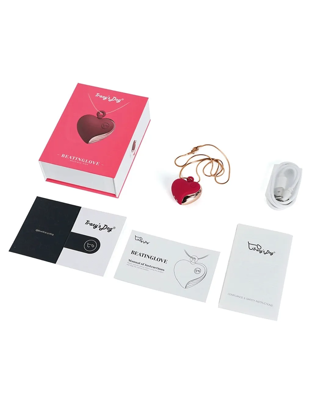 Tracy's Dog Beating Love Heart Vibrating Necklace