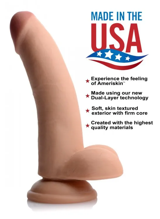 Usa Cocks 8 Ultra Real Dual Layer Dildo - Flesh