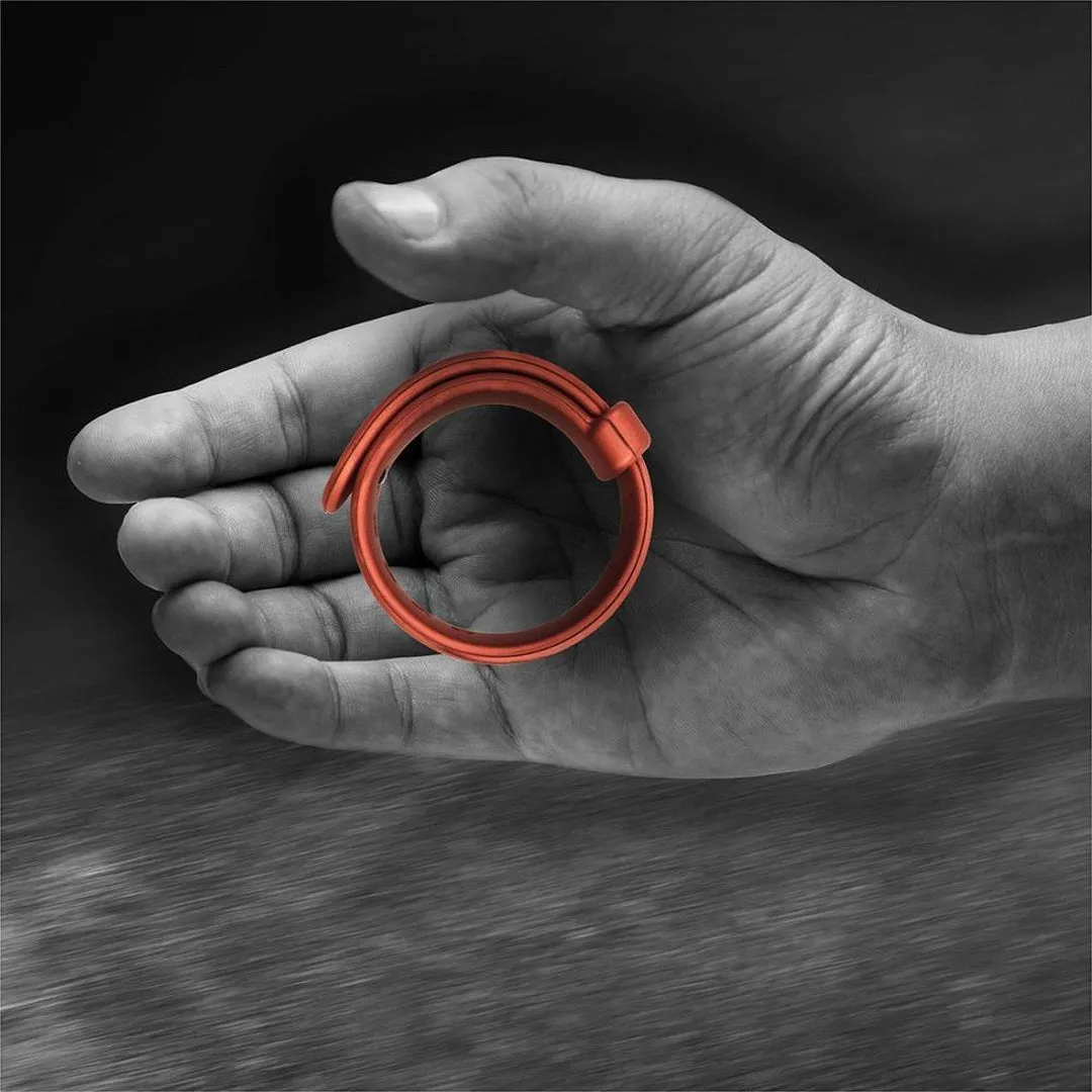 Velv'Or Rooster Jason Adjustable Hard Silicone Cock Ring - Red