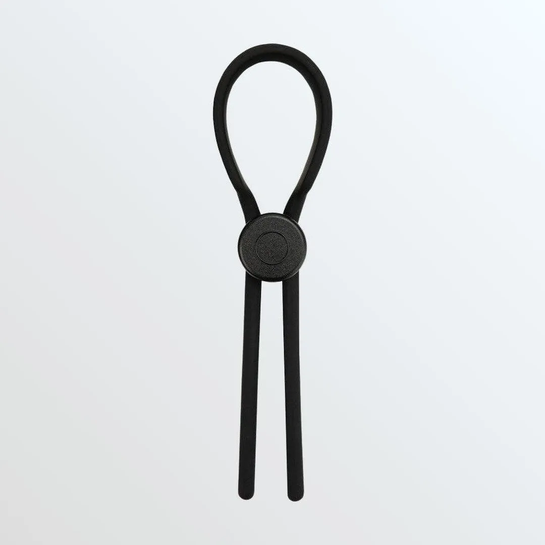 Velv'Or Rooster Ragnar Adjustable Lasso String Cock Ring - Black
