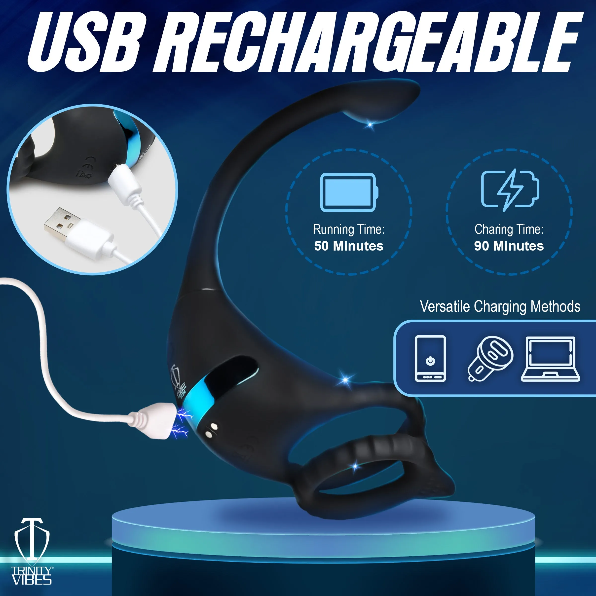 Vibrating C-Ring & Anal Stimulator