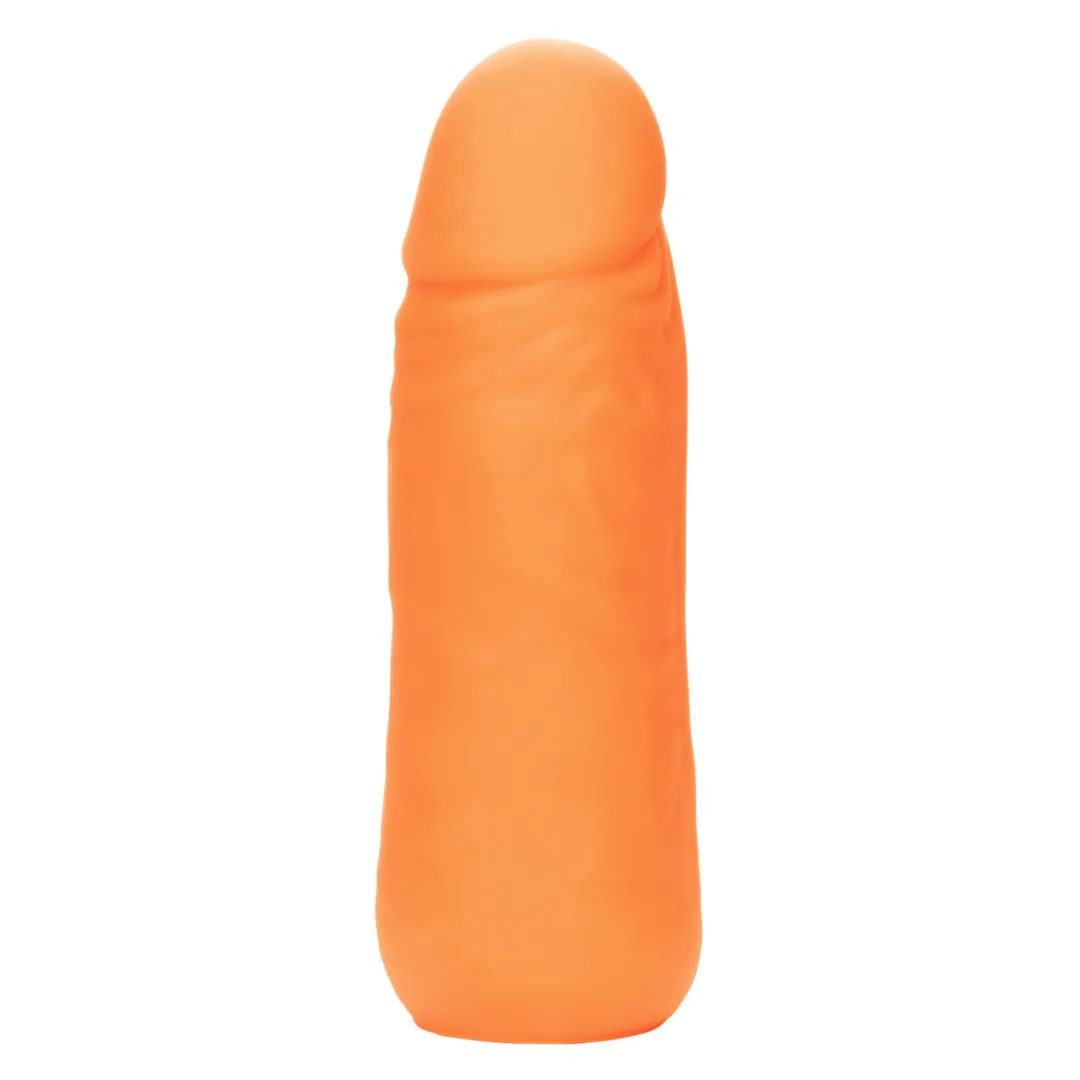 Vibrating Stud Mini Cock Shaped Bullet Vibrator - Orange