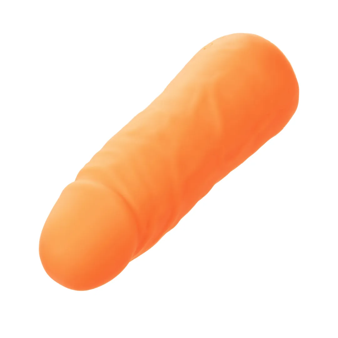 Vibrating Stud Mini Cock Shaped Bullet Vibrator - Orange