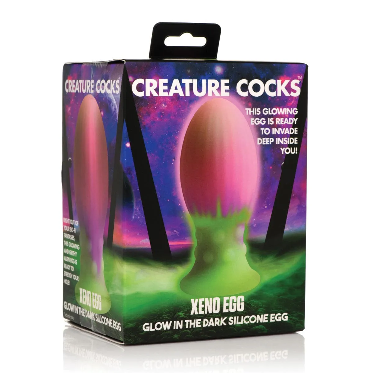 XR - Creature Cocks Glow in the Dark Xeno Silicone Egg Large 5.25 (Multi Colour)