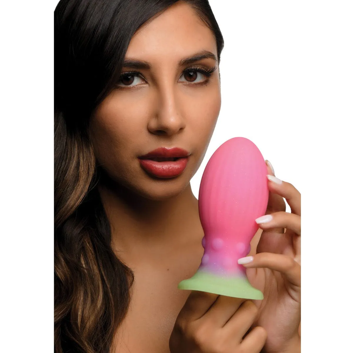 XR - Creature Cocks Glow in the Dark Xeno Silicone Egg Large 5.25 (Multi Colour)
