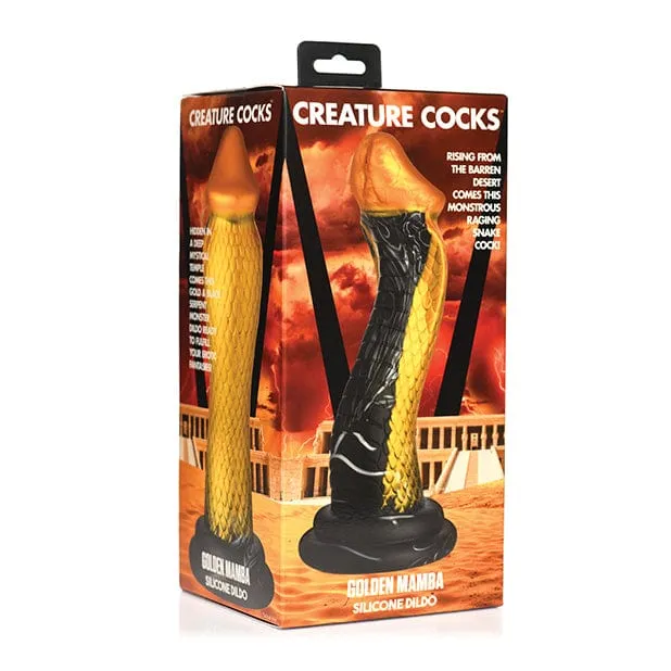 XR - Creature Cocks Golden Snake Silicone Dildo 9 (Gold)