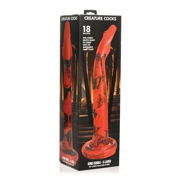 XR - Creature Cocks King Cobra X Large Silicone Dildo 18 (Red)